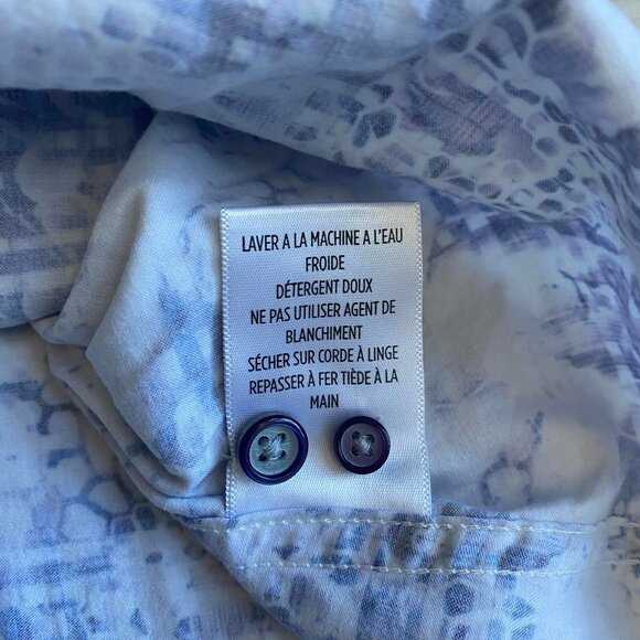 Robert Graham Men's Classic Fit Shirt Kaleidoscope Artsy Flip Cuff Smoke Size M - Picture 8 of 11